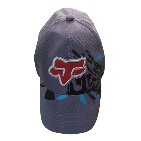 Fox Racing Gray/Red/Black Snapback Hat – Fox Head Logo – EUC - Picture 1 of 5